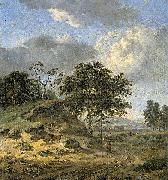 Jan Wijnants Landscape with two hunters oil on canvas